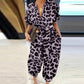Women's Casual Loose Short Sleeve Button Up Jumpsuit