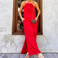 ⏳ Limited time 50% off! 💥Women's Elegant Spaghetti Strap Maxi Dress with Floral Accent