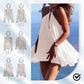 Women's Sexy Backless Pleated Halter Dress