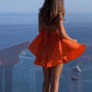 Women's Sexy Backless Pleated Halter Dress