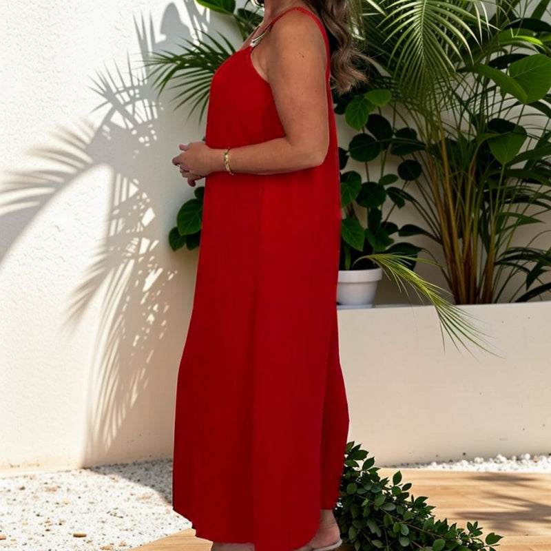 Women’s Casual Loose Fit Wide-Leg Jumpsuit