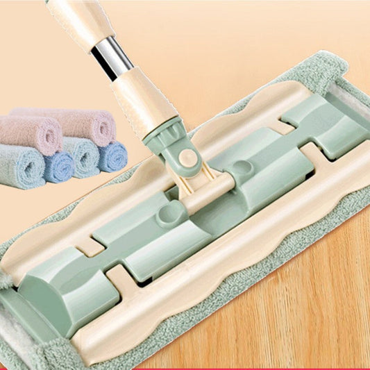 🔥Summer Hot Sale 49% OFF🔥Flat Mop with Stainless Steel Handle with Reusable Washable Mop Cloths