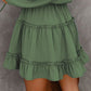 Women's V-Neck Ruffle Trim Dress