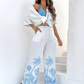 💖Last Day Sale 💖Women’s Causal Flowy Shirt & Pants Set