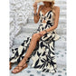 Women's Elegant Sexy Floral Print Halter Dress