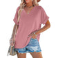 Women's V-Neck Dolman Sleeve Short-Sleeve Top