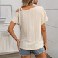 🔥NEW ARRIVAL LIMITED TIME OFFER🔥Women's Fashion Hollow Out Solid Color Short Sleeve Top