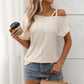 🔥NEW ARRIVAL LIMITED TIME OFFER🔥Women's Fashion Hollow Out Solid Color Short Sleeve Top