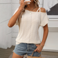 🔥NEW ARRIVAL LIMITED TIME OFFER🔥Women's Fashion Hollow Out Solid Color Short Sleeve Top