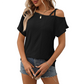 🔥NEW ARRIVAL LIMITED TIME OFFER🔥Women's Fashion Hollow Out Solid Color Short Sleeve Top