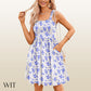 ⏰Hot Sale 49% Off💃Women's Summer Dresses Casual Square Neck Floral Sundress With Pockets