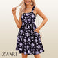 ⏰Hot Sale 49% Off💃Women's Summer Dresses Casual Square Neck Floral Sundress With Pockets