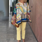Women's Elegant Loose Printed V-Neck Tops