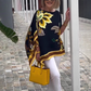 Women's Elegant Loose Printed V-Neck Tops