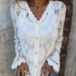 🌸Summer Hot Sale 49%OFF🌸Women's Lace V-Neck Long Sleeve Top