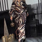 Women's Fashion Loose Printed Shirt & Wide Leg Pants 2-Piece Set