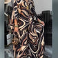 Women's Fashion Loose Printed Shirt & Wide Leg Pants 2-Piece Set
