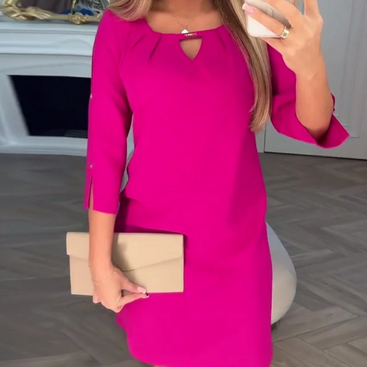 Women's Solid Color Knee Length Dress