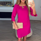 Women's Solid Color Knee Length Dress
