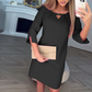 Women's Solid Color Knee Length Dress
