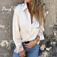 🌴Summer Specials👔Elegant Satin Long Sleeve Shirt
