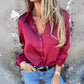 🌴Summer Specials👔Elegant Satin Long Sleeve Shirt