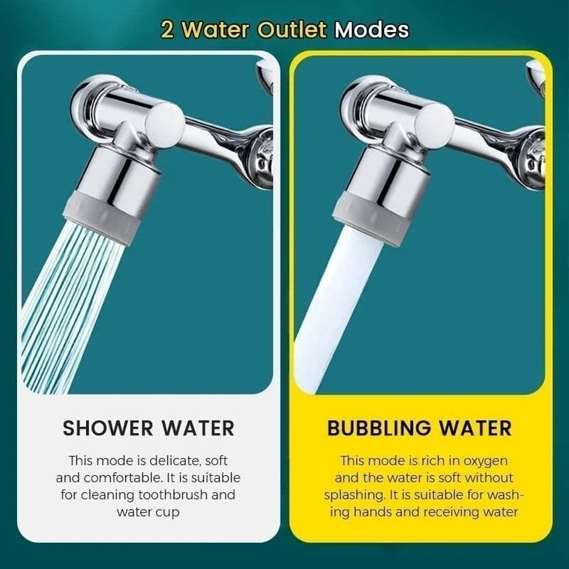 💥Water tap with rotating robot arm 1080°