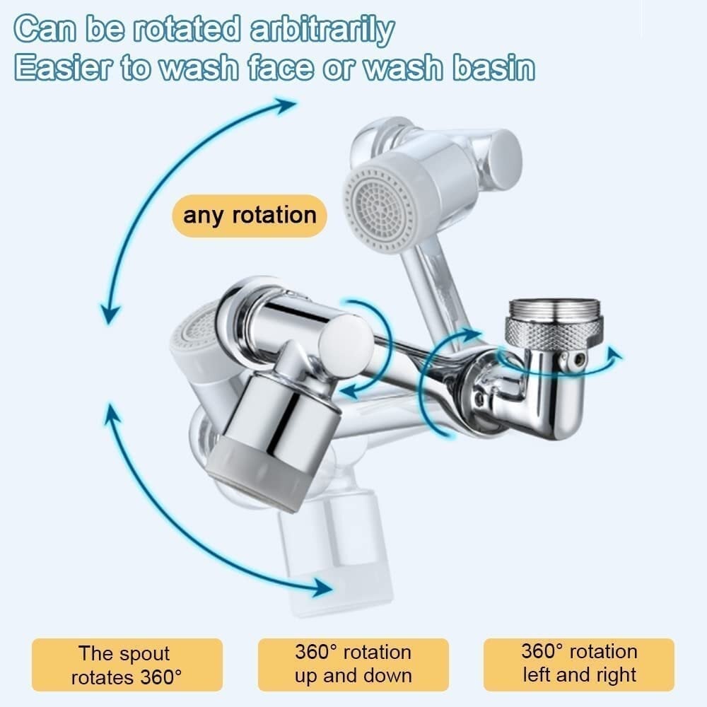 💥Water tap with rotating robot arm 1080°
