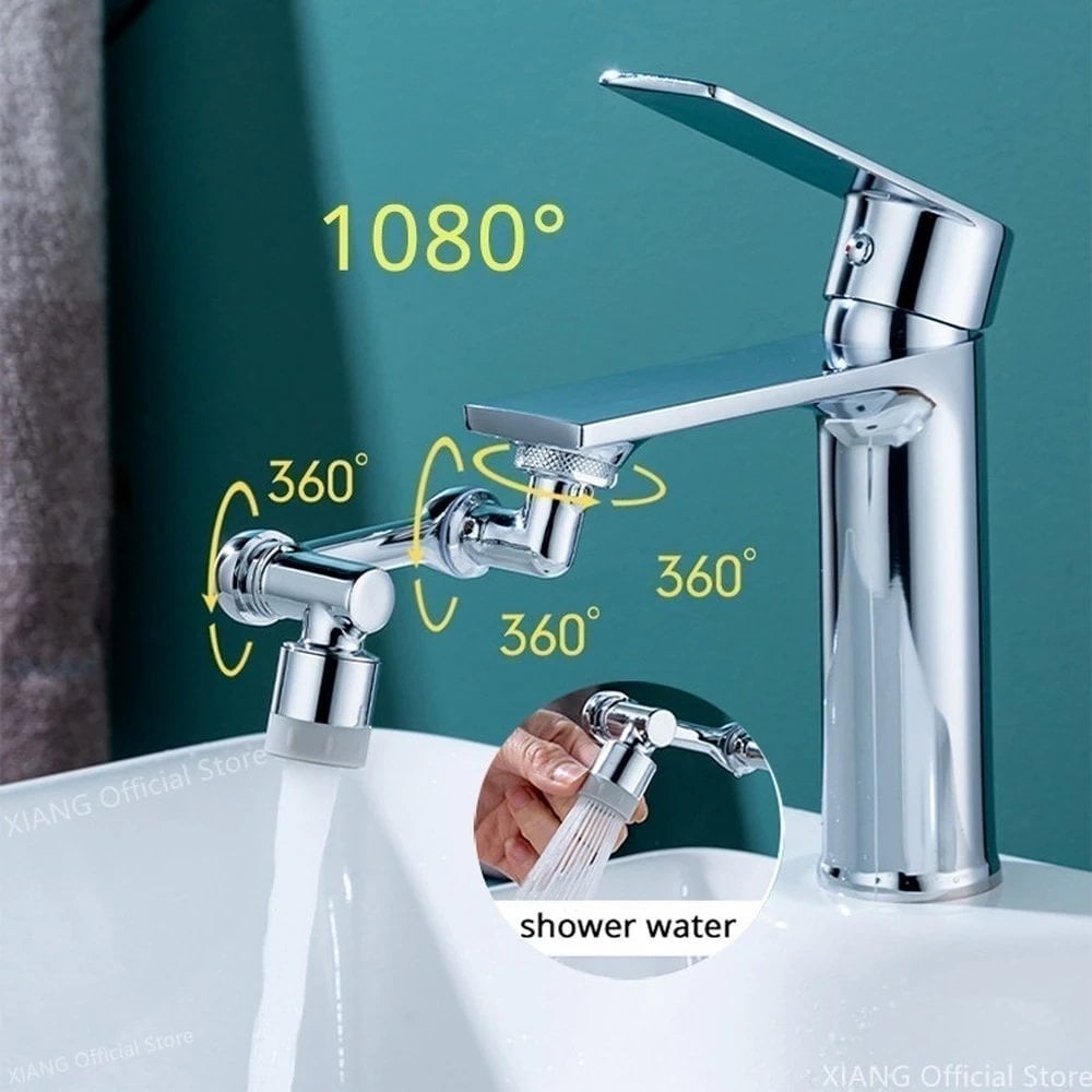 💥Water tap with rotating robot arm 1080°