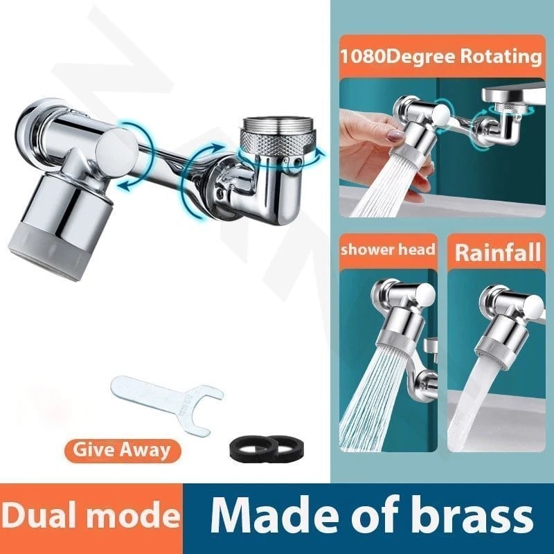 💥Water tap with rotating robot arm 1080°
