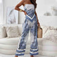 Women's 2 Piece Outfits Bandana Crop Top & Pants