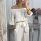 💥2025 New Product💥💃Women's Off-The-Shoulder Top & Pants Set - Fashionable and Cool