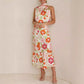 Love In The Garden Floral Halter Neck Elastic Waist Maxi Dress