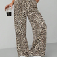 🐆 Bold Yet Effortless | Women’s Leopard Print Straight-Leg Wide Pants