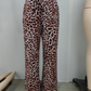 🐆 Bold Yet Effortless | Women’s Leopard Print Straight-Leg Wide Pants
