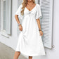 Bowknot V-Neck Pleated Long Dress