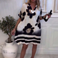 🌸2025 New Fashion🌸 Women's Printed Loose Deep V-Neck Dress