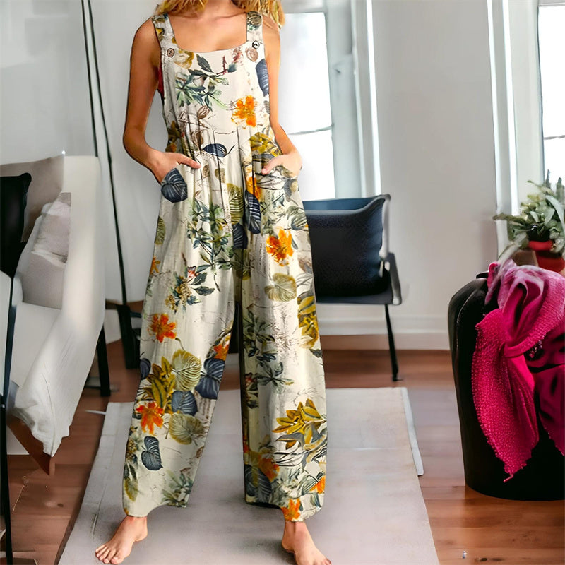 🌼 Flowy, Fun & Totally You! Women’s Printed Wide-Leg Overalls