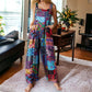 🌼 Flowy, Fun & Totally You! Women’s Printed Wide-Leg Overalls