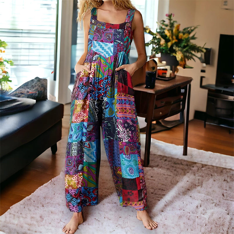 🌼 Flowy, Fun & Totally You! Women’s Printed Wide-Leg Overalls
