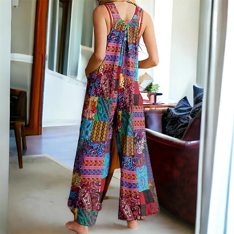 🌼 Flowy, Fun & Totally You! Women’s Printed Wide-Leg Overalls
