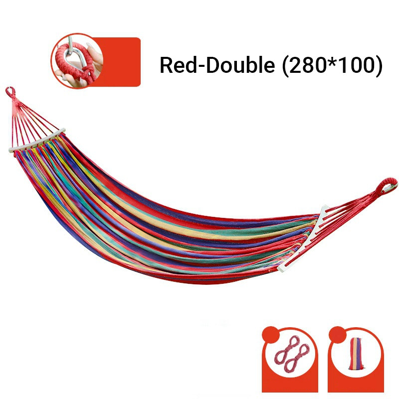 ⏳🔥LIMITED-TIME 50% OFF! 🏖️ Reinforced Multi-Person Striped Hammock – Relax Anywhere in Comfort ✨