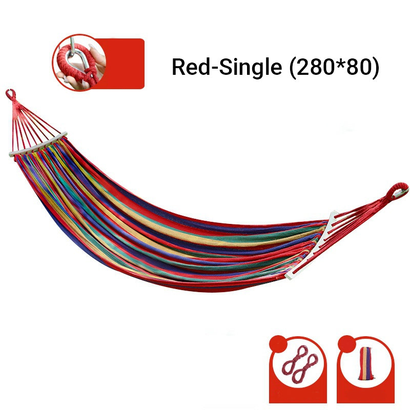 🔥Limited-time offer-Reinforced & Multi-Person Striped Hammock