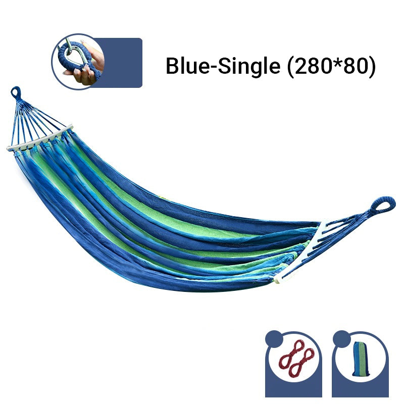🔥Limited-time offer-Reinforced & Multi-Person Striped Hammock