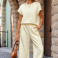 🎉Summer Fashion-50% Off⌛Women's Casual Pullover Tops & Wide Leg Pants Set