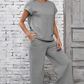 🎉Summer Fashion-50% Off⌛Women's Casual Pullover Tops & Wide Leg Pants Set