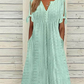 ⏰Hot Sale 49% Off💃Women's Elegant V-Neck Hollow-Out Solid Dress