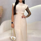 ⏳Time-limited Special⏰Women's Elegant Cap Sleeve Split Dress