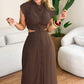 ⏳Time-limited Special⏰Women's Elegant Cap Sleeve Split Dress