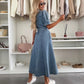 👗Women's Denim Button-Down Shirt Dress💙